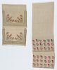 2 Antique Turkish Silk Embroidered Towels