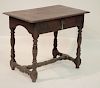 Continental Oak Side Table, 17th C