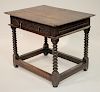English Jacobean Single Drawer Side Table