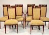 Set 6 Directoire Style Fruitwood Dining Chairs