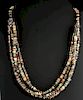 Egyptian Faience Bead Necklace - Four Strands