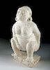 Majapahit Stucco Female Figure in Birthing Pose