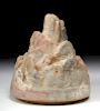 Chinese Han Dynasty Pottery Lid - Sacred Mountain Form