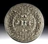 Chinese Tang Bronze Mirror - Lions & Grapes