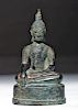 Near-Miniature 16th C. Thai Lanna Bronze Buddha