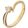 A yellow gold 14K solitaire ring with diamond.