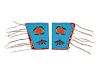 Sioux Beaded Hide Cuffs, With American Flags
each length 7 x width 5 1/2 inches 