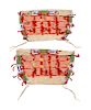 Sioux Beaded and Quilled Hide Possible Bags, Matched Pair
height 13 x width 21 inches 