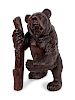 Swiss Carved Wood Bear Form Cigar Holder
height 13 inches