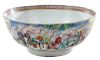 Famille Rose Chinese Export Punch Bowl