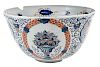Large English Delft Polychrome Punch Bowl