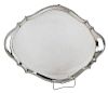 English Silver Two Handle Tray