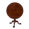 A Chippendale Carved Mahogany Tilt-Top Tea Table