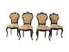 A Set of Four French Rosewood Chairs