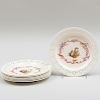 Set of Seven Wedgwood Creamware Plates with Reticulated Rims