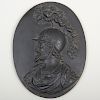 Wedgwood Black Basalt Oval Portrait Medallion of Philip of Macedon