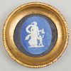 Wedgwood & Bentley Blue and White Jasperware Oval Medallion of Cupid and Psyche