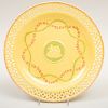 Wedgwood Yellow Ware Reticulated Plate