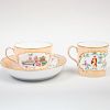 Wedgwood Transfer Printed and Enriched Porcelain Trio