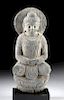 Gandharan Schist  Seated Figure - Meditative Pose