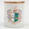 Chinese Export Porcelain Mug with the Arms of Meares impaling Downes