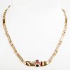 Manfredi 18k Gold and Colored Stone Necklace
