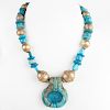 Egyptian Faience Necklace with Amulet