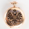 Gold and Enamel Presentation Pocket Watch, by Pavel Buhre, St. Petersburg