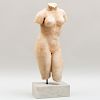 A Roman Style Marble Torso of Venus, After the Antique