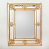 Venetian Baroque Style Amber and Etched Glass Mirror, Modern