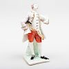 Bow Porcelain Figure of an Actor, Possibly David Garrick