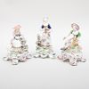 Three Porcelain Figures of Ladies Emblematic of the Seasons, Probably Bow