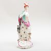 Chelsea Porcelain Figure of Minerva with Owl