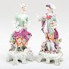 Pair of Derby Porcelain Figure of a Shepherd and a Shepherdess
