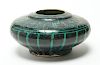 Kashan Turquoise Glazed Stoneware Pottery Vessel