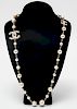 Chanel Faux-Pearls Costume Linked Necklace