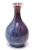 Chinese Qing Flambe Glazed Porcelain Vase