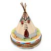Limoges Porcelain Box, Plains Indian Teepee-Form