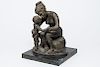 Evelyn Morgenbesser Woman & Child Clay Sculpture