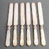 Silver-Plate & Carved Mother-of-Pearl Knives Set 6