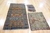 3 Antique And Finely Hand Woven Throw Rugs