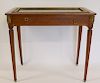 Antique Vitrine Table With Pull Out Display