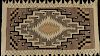 Navajo Weaving Two Grey Hills Rug / Blanket