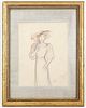 Reginald Marsh, Drawing of a Woman, Signed