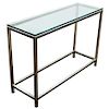 Modern Chrome Console Table w Glass Top