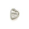 Cartier Diamond 18k White Gold Interlaced Double Hearts Pendant