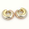 Cartier 18k Tri-Color Gold Large "C" Hoop Clip On Earrings
  