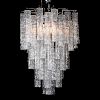 Large Camer Glass Tiered Chandelier, Murano