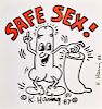 Keith Haring "Safe Sex" Mini Poster, Signed