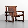 Leather Sling Lounge Chair, Manner of Sergio Rodrigues